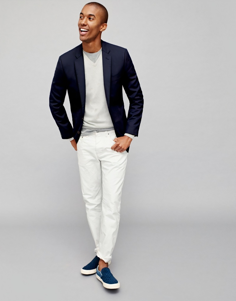 Navy Blue Dress Pants With White Shirts Outfits Ideas for Men's