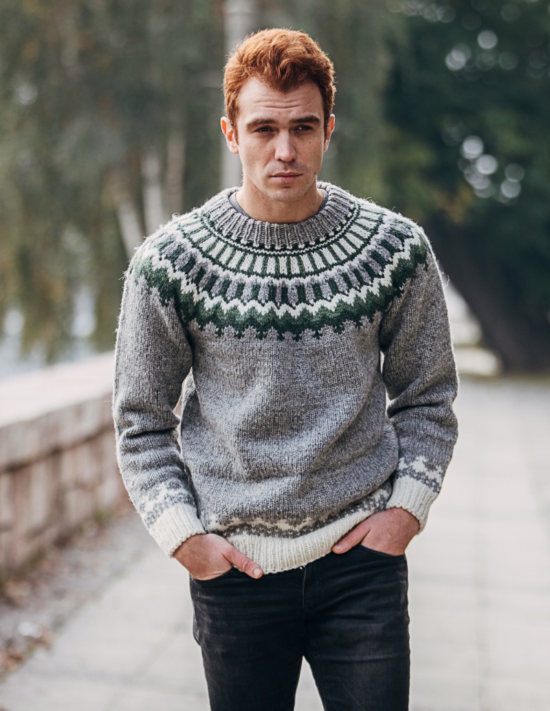 Luxury Brand Men's Half Turtleneck Sweater