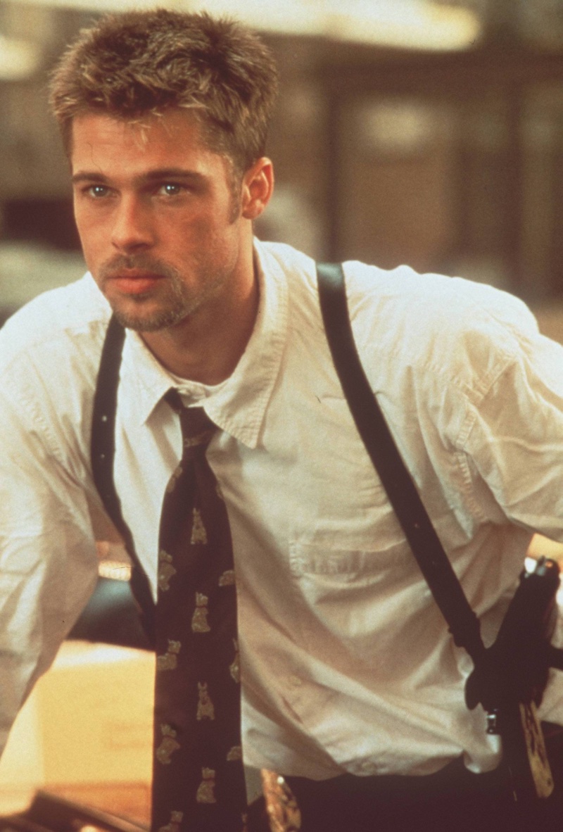 Brad Pitt 1999 Brioni clothing print ad Celebrity Men's Suit Black