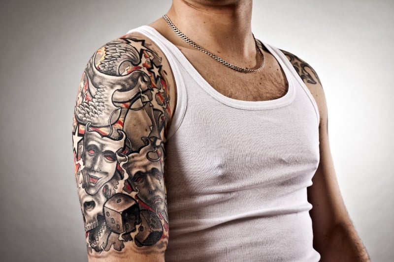 Men's half sleeve tattoo  Half sleeve tattoos designs, Cool half