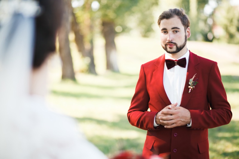 Groom Outfit Red