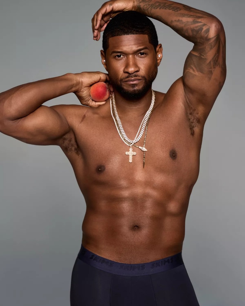 Usher Fronts SKIMS Underwear Ad, Unveils New Colors