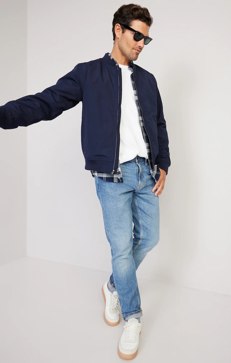 Casual Outfit Bomber Jacket Jeans