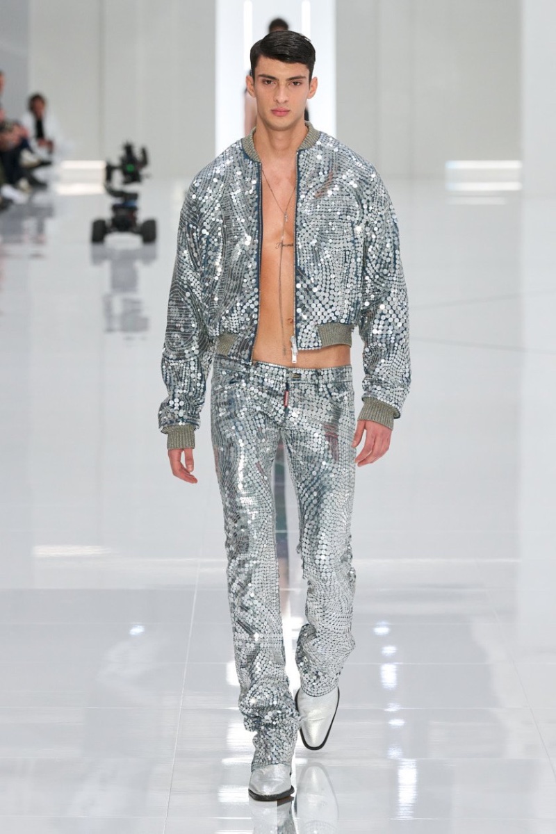 Dsquared2 fall-winter 2024 collection men's sequin bomber