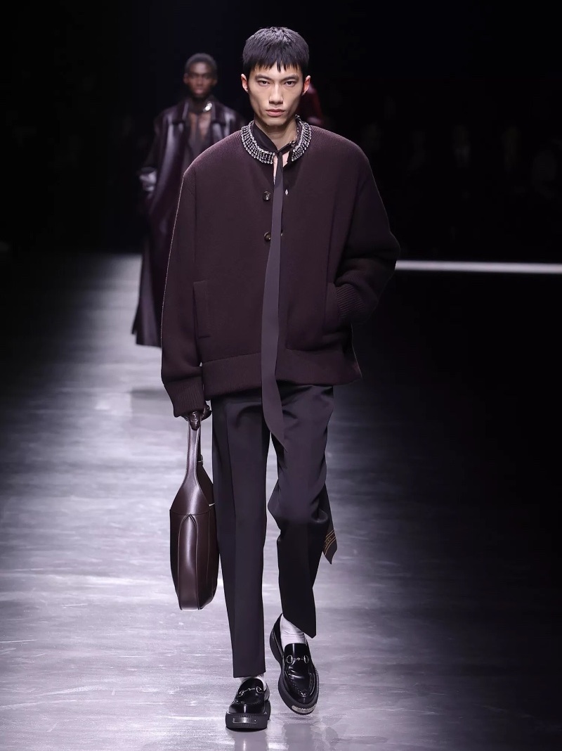 Gucci fall-winter 2024 collection men's crewneck cardigan