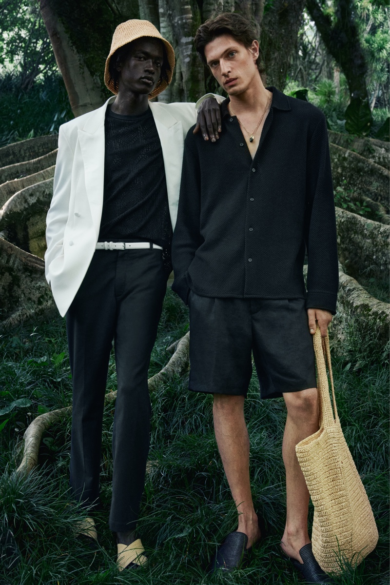 Models Zakaria Dau and Edoardo Sebastianelli front H&M's summer 2024 campaign.