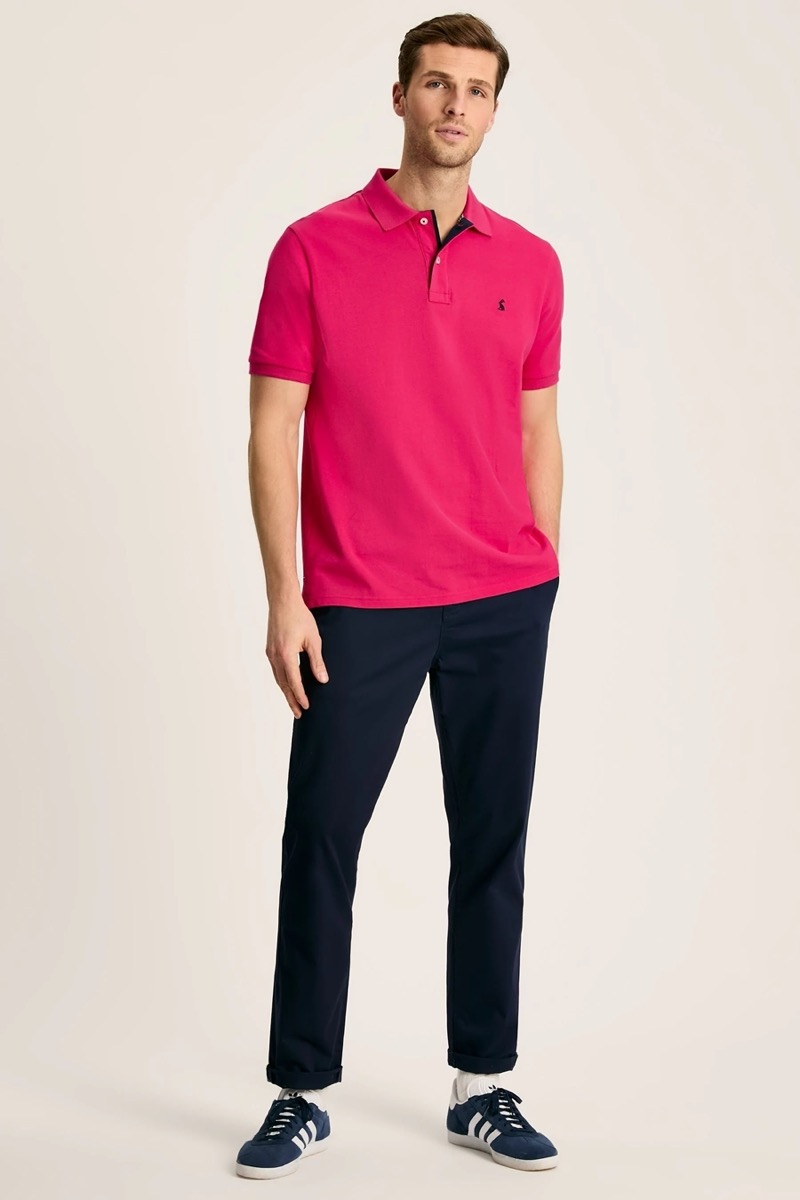 Pink polo chinos outfit