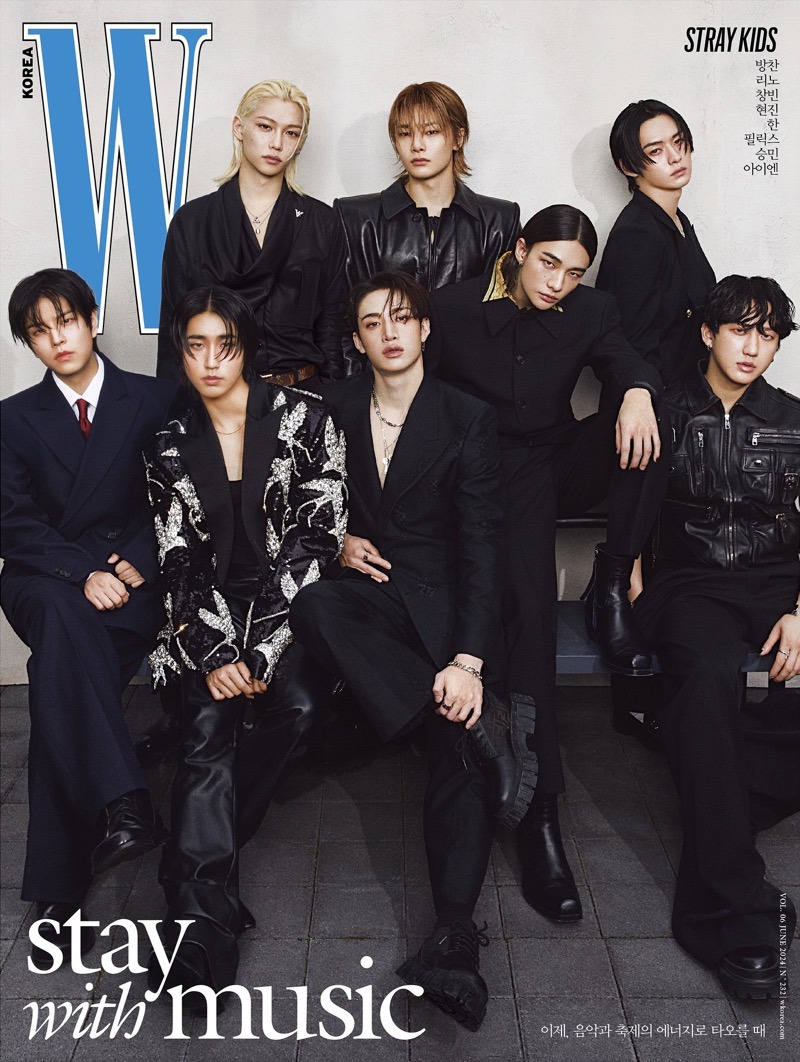 Stray Kids covers the June 2024 issue of W Korea.