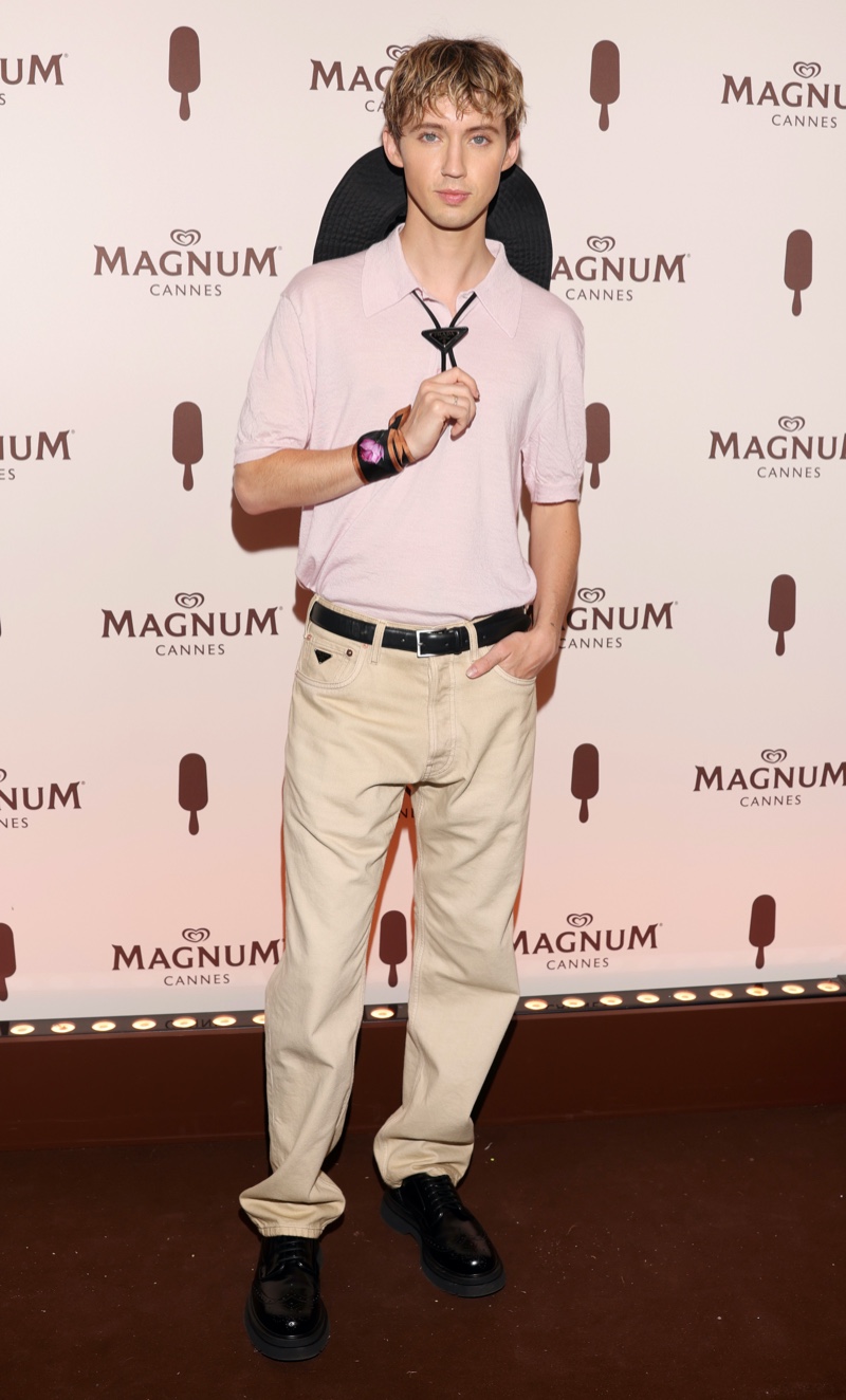 Troye Sivan Cannes Pink Prada Polo 2024