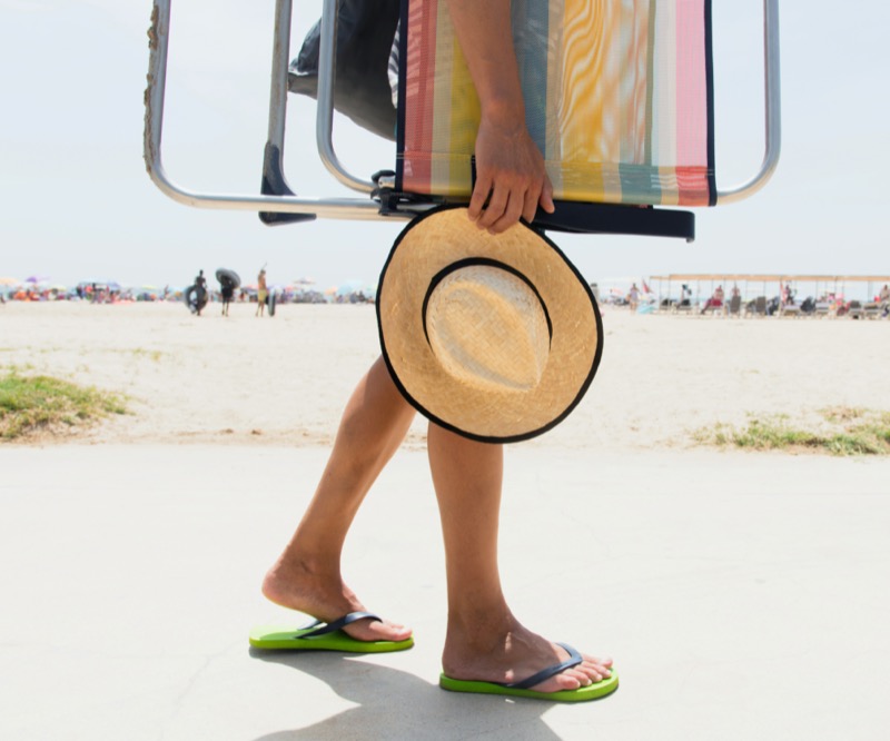 Flip-flops man beach