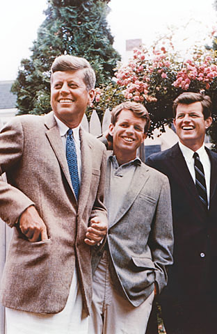 President John F. Kennedy, Robert, Ted Ivy League style men