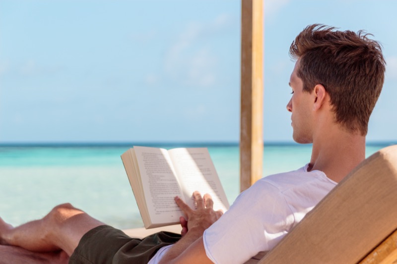 Man Reading Beach