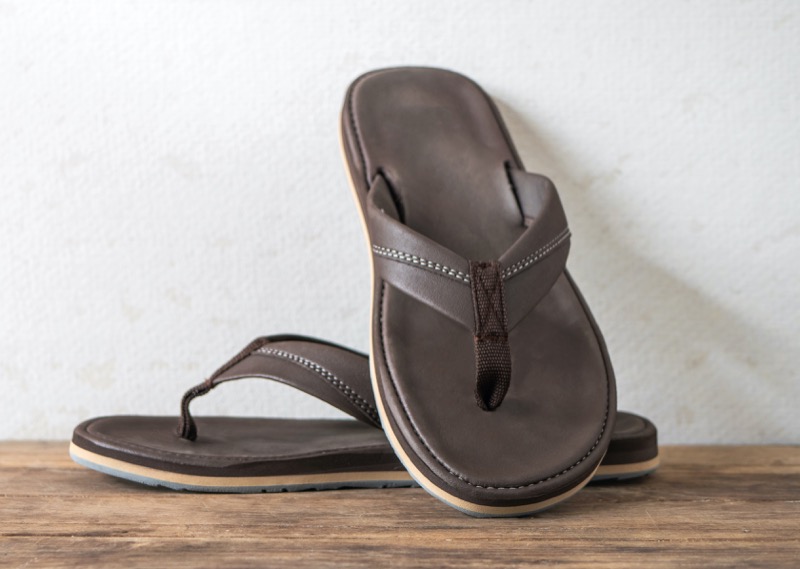 synthetic leather sandals men