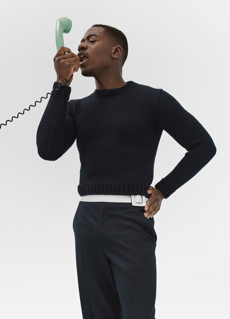 Damson Idris fronts Prada’s fall-winter 2024 campaign.