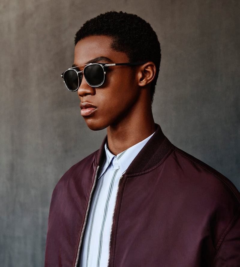 Muzakir Masahudu sports the DiorBlackSuit S14I sunglasses. 