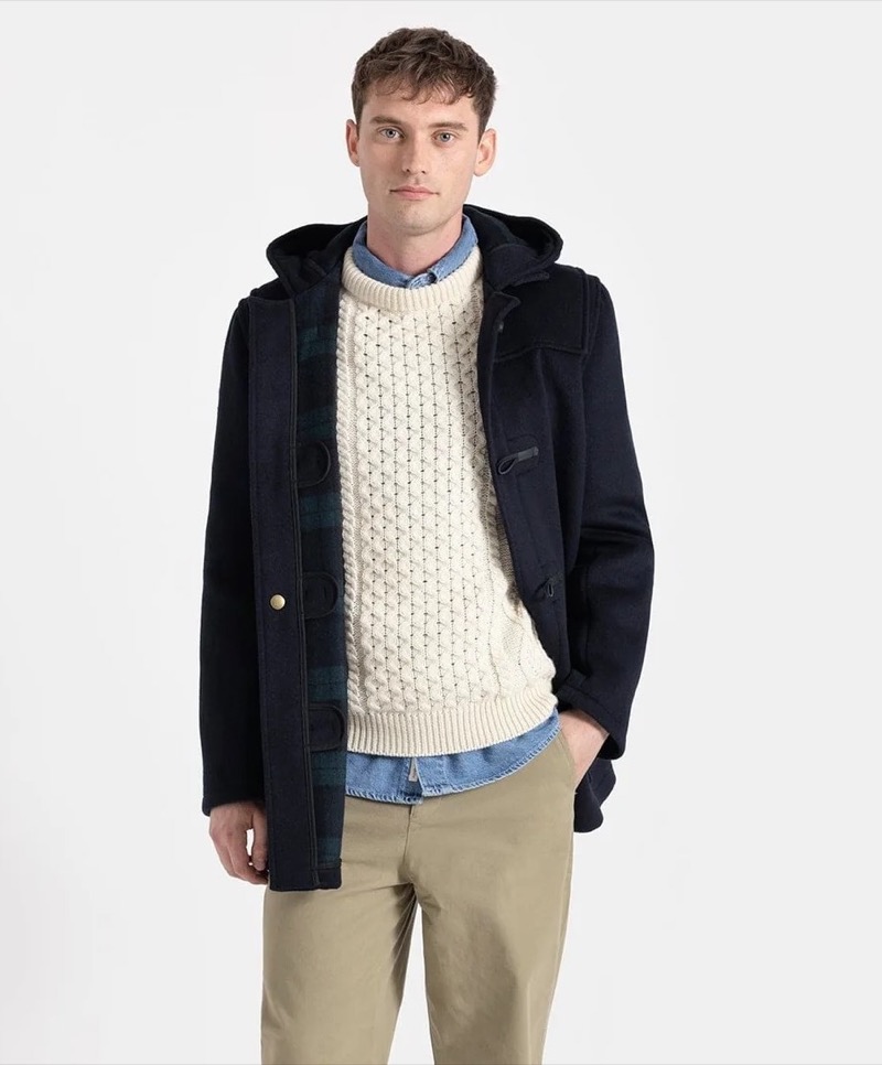 duffle coat nautical style men Gloverall