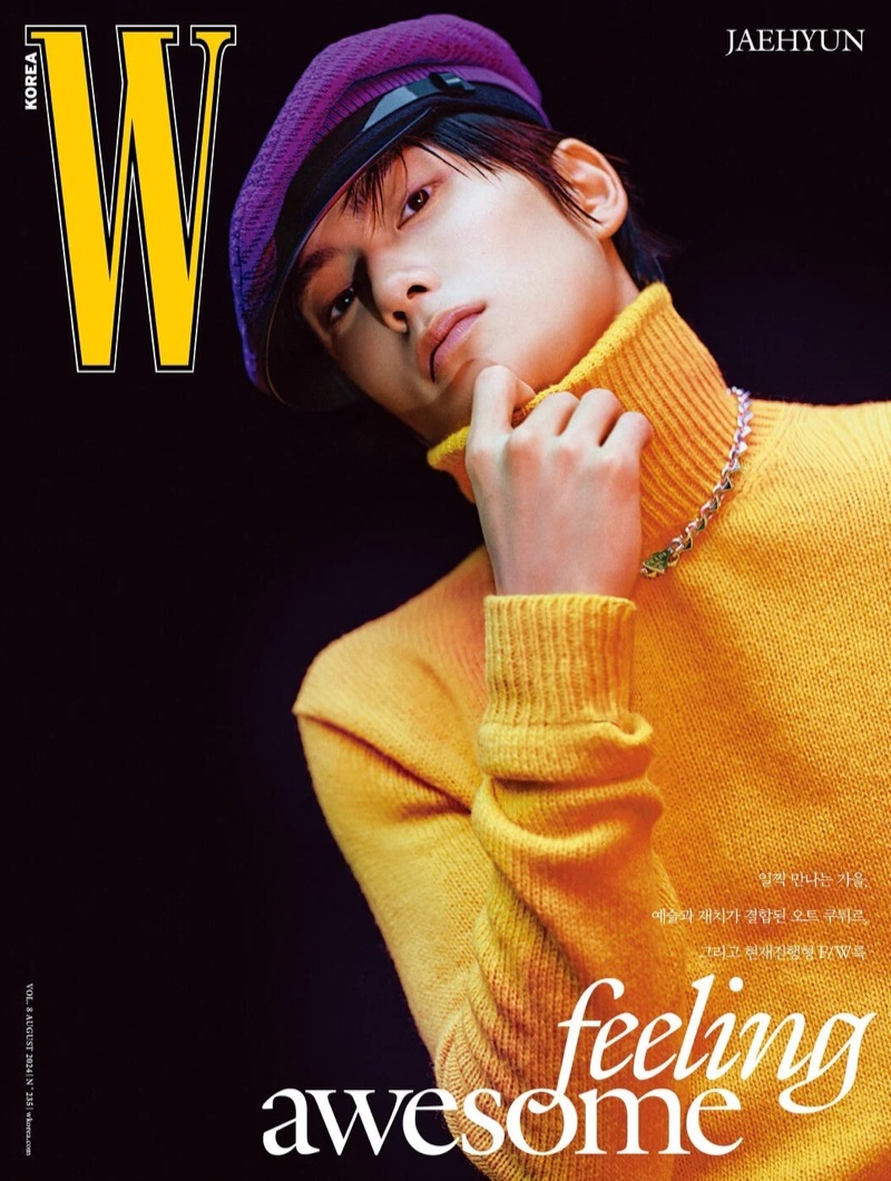 Jaehyun W Korea August 2024 Cover Yellow Turtleneck Sweater