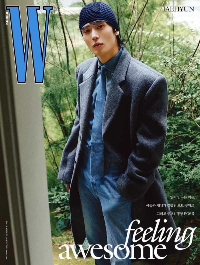 NCT 127’s Jaehyun wears a fall-winter 2024 Prada look for the August cover of W Korea.