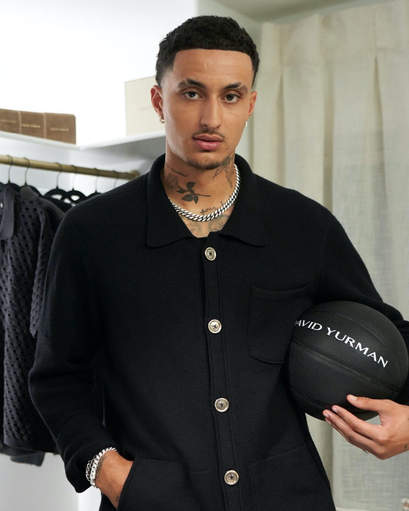 Kyle Kuzma appears in a new photo to commemorate his role as a David Yurman brand ambassador. 