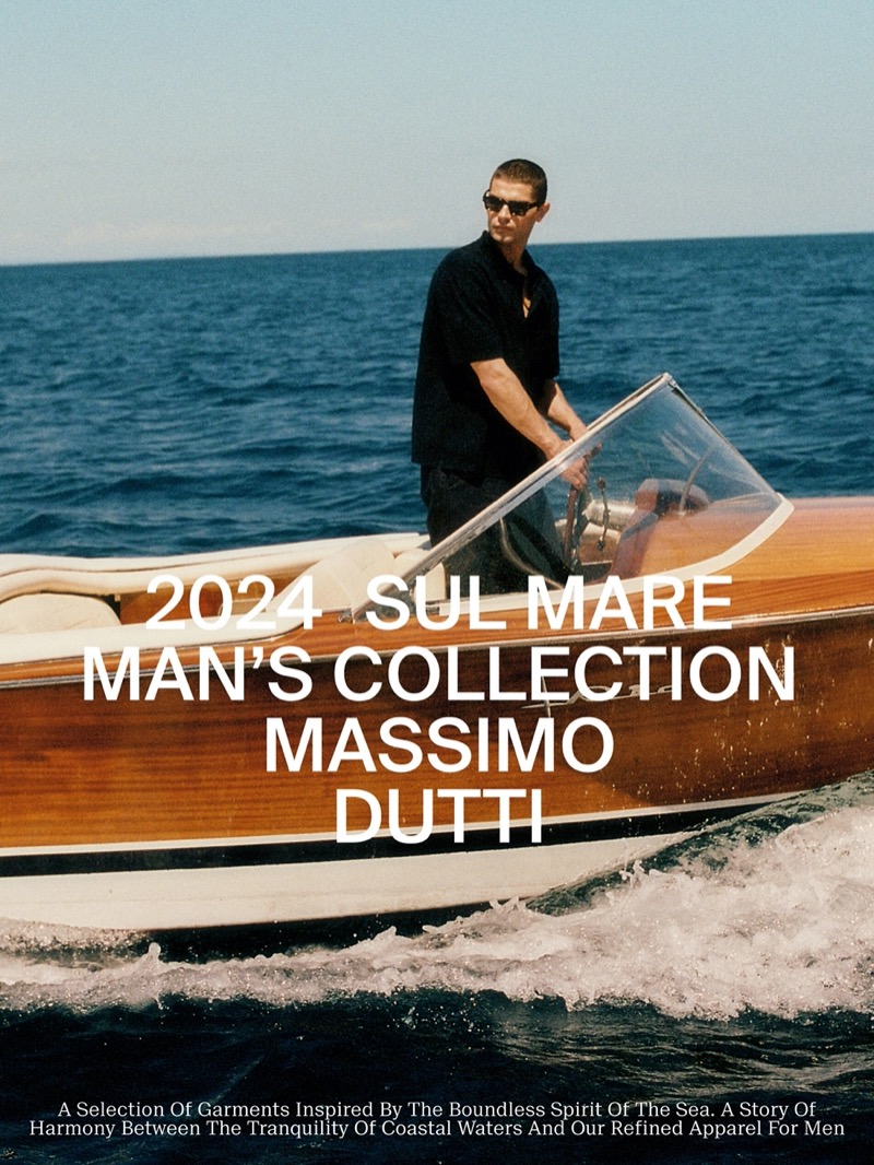 Charlie Knepper takes control of a speedboat for Massimo Dutti’s latest outing, “Sul Mare.” 