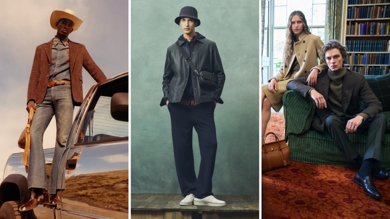 Rayan Lamarre for the Louis Vuitton fall-winter 2024 campaign, Habib Masovic for the Canali spring-summer 2025 collection, and Angelina Kendall and Leon Dame for the Loro Piana fall-winter 2024 campaign.