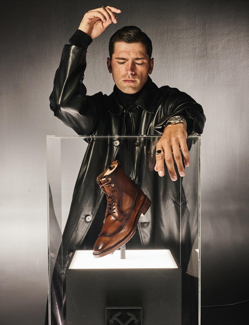 The Reserve Maddox Wingtip Boot takes the spotlight in Allen Edmonds’ new campaign featuring Sean O’Pry.