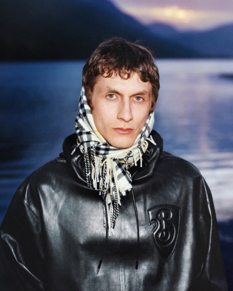 Model Henry Kitcher appears in Burberry’s winter 2024 campaign. 