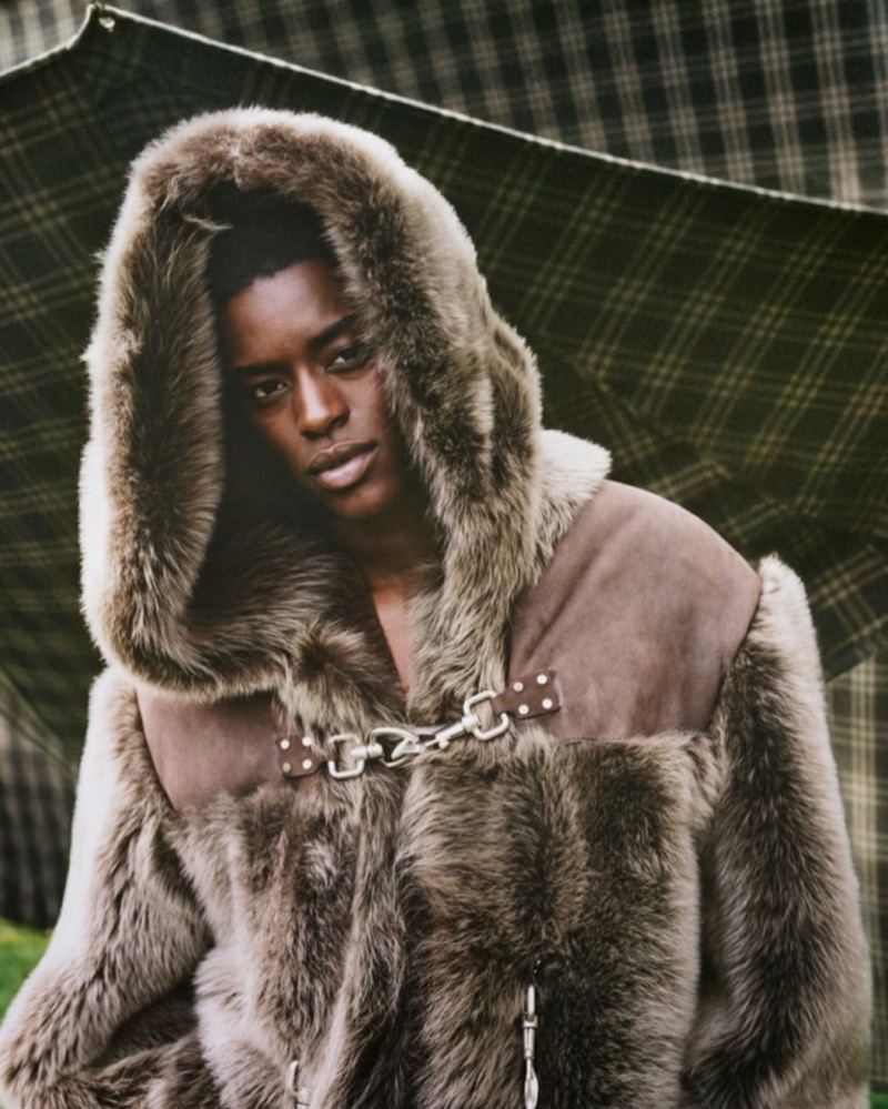 Babacar N’Doye stars in Burberry’s winter 2024 campaign.