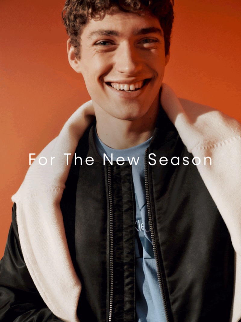 Valentin Humbroich is all smiles in Calvin Klein’s fall 2024 collection.