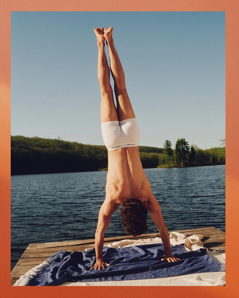 Calvin Klein’s Modern Cotton boxer briefs hold up to a handstand.