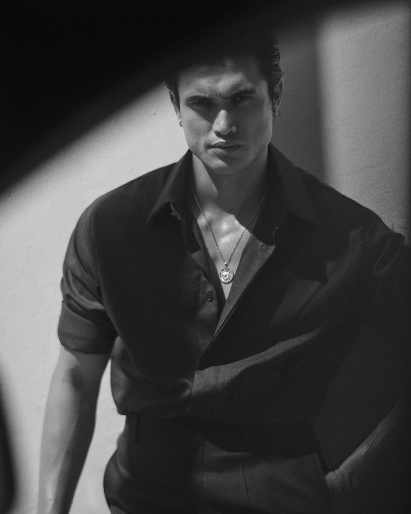 Actor Charles Melton takes the spotlight in Valentino for VMAN. 