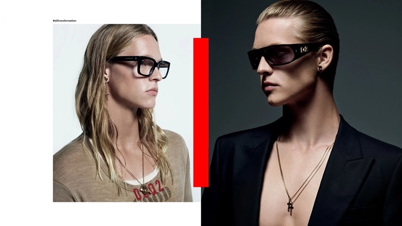 Luke Champion fronts Dsquared2’s fall-winter 2024 eyewear campaign