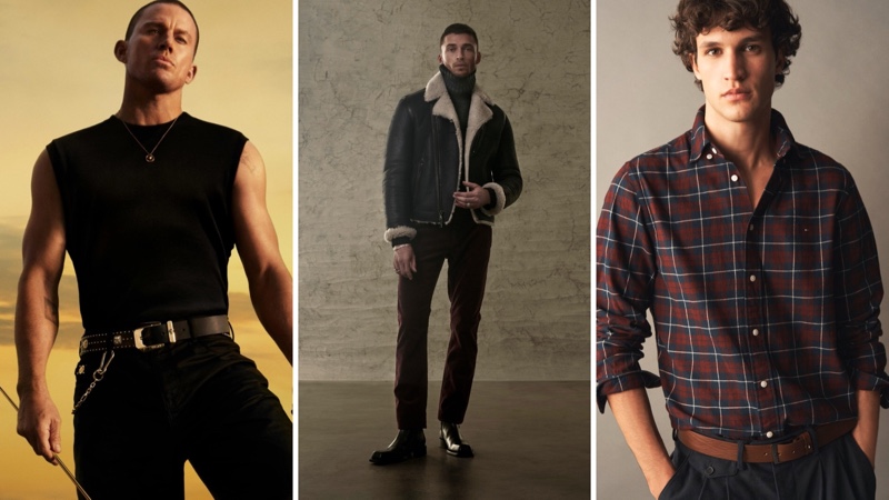 Week in Review: Channing Tatum for the Versace Eros Energy advertisement, Harvey Haydon for John Varvatos fall 2024, and Francisco Henriques for Tommy Hilfiger fall 2024.