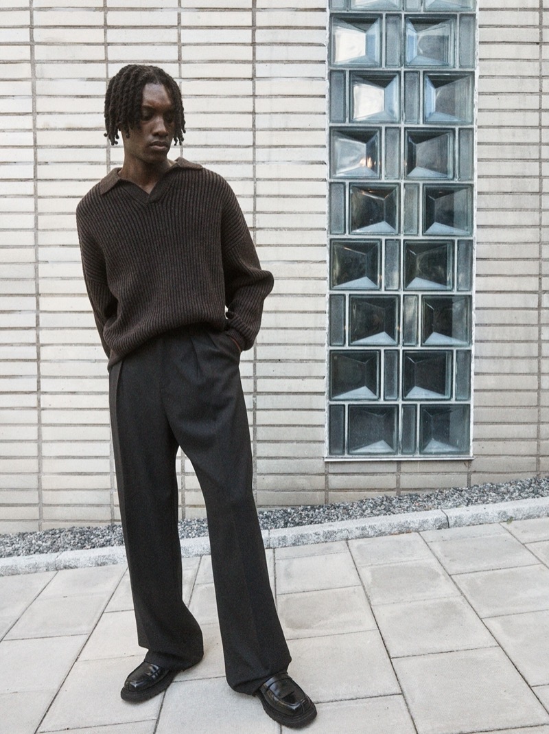 Taking to the streets of Stockholm, Terence Loulendo fronts Filippa K’s fall-winter 2024 campaign.