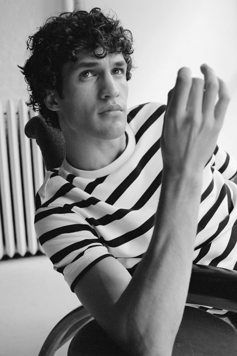 Francisco Henriques sports a classic striped tee by Zara.