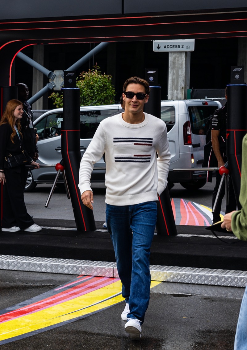 George Russell brings Tommy Hilfiger style to the Belgian Grand Prix.