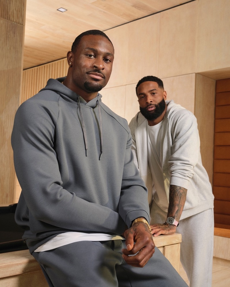 DK Metcalf and Odell Beckham Jr. share the spotlight for the Lululemon loungewear campaign. 