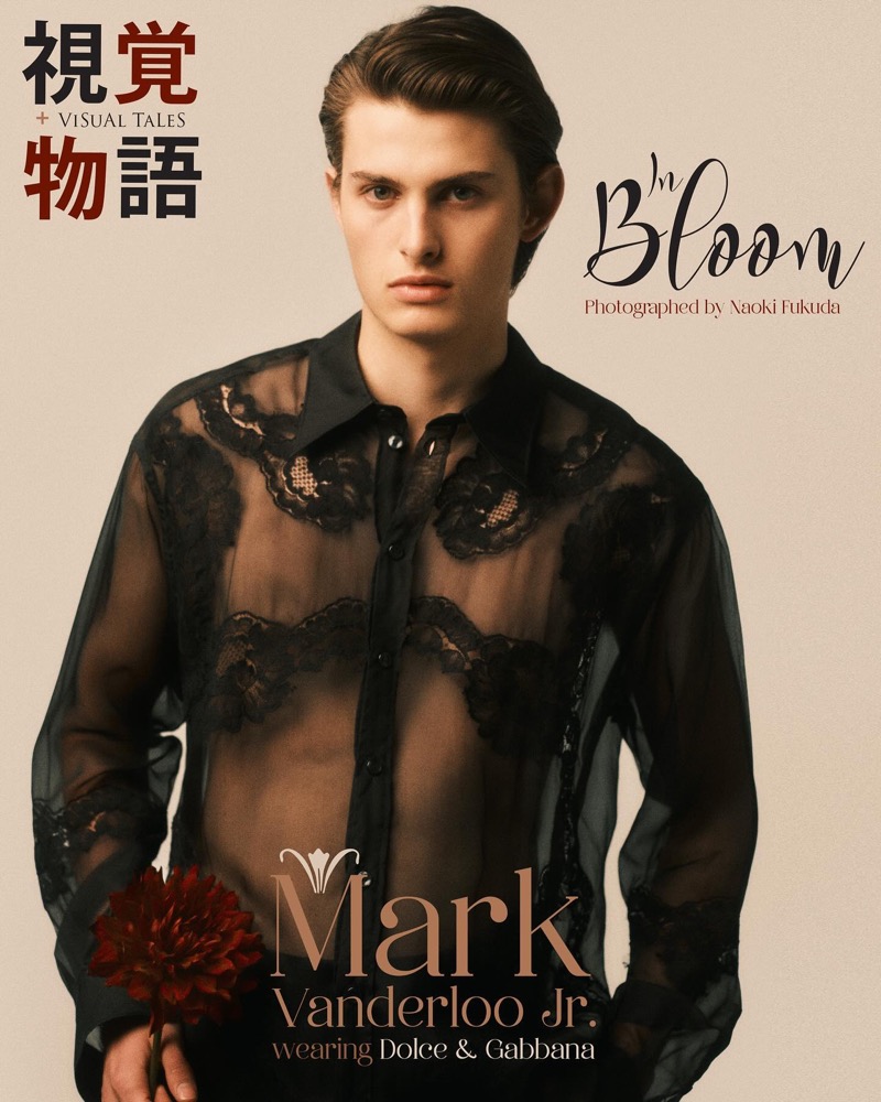 Model Mark Vanderloo Jr. wears a sheer Dolce & Gabbana look for Visual Tales.