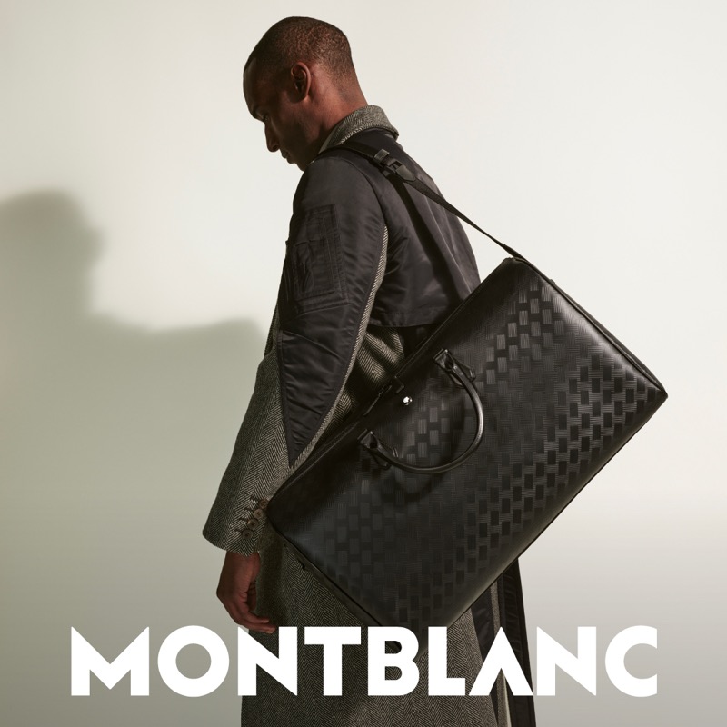 Corey Baptiste dons the Montblanc 142 bag.