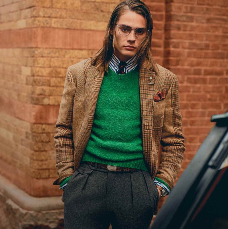 Polo Ralph Lauren unveils its Heritage Icons collection with a look modeled by Sava Suvacarov.