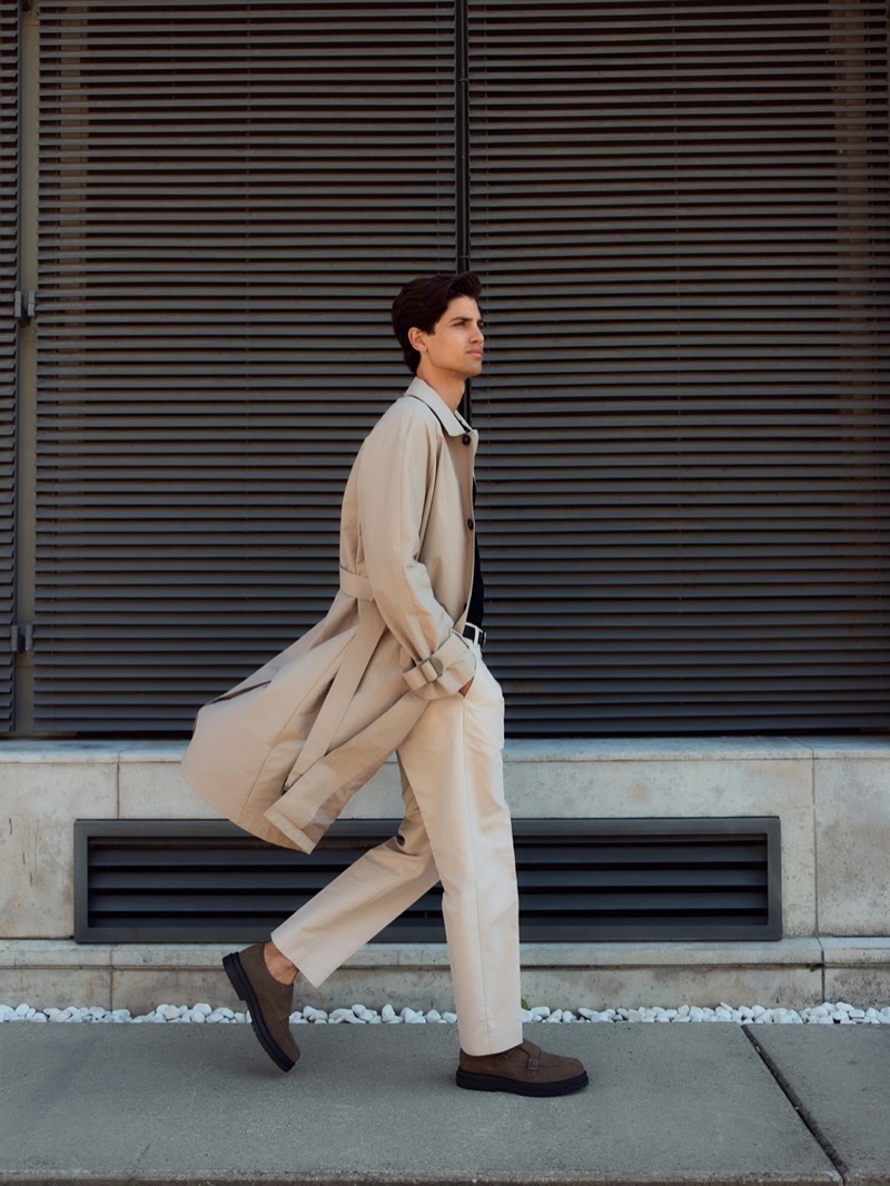 The trench coat elevates workwear with its timeless sophistication and appeal.