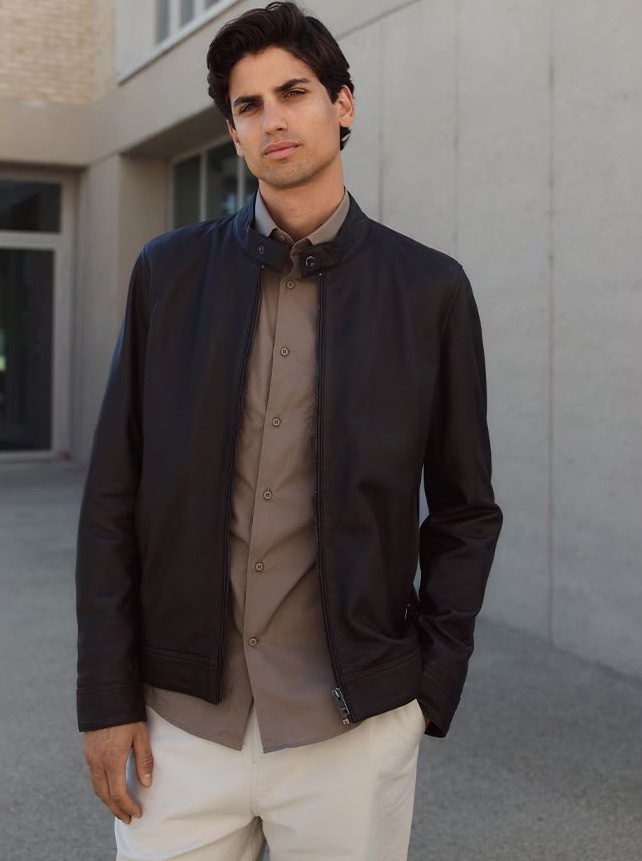 Gerard Sabé leather racer jacket