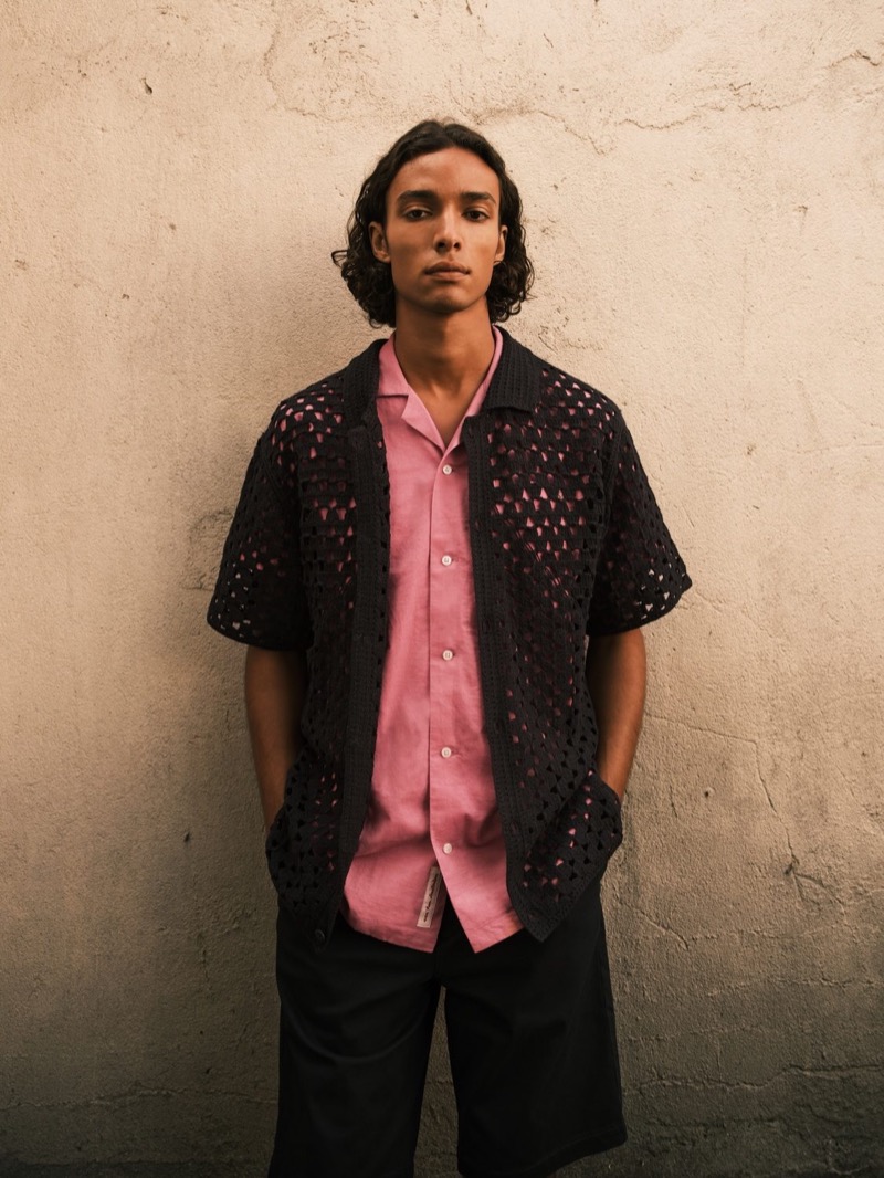 Scotch & Soda unveils its early fall arrivals, such as a crochet knit polo.