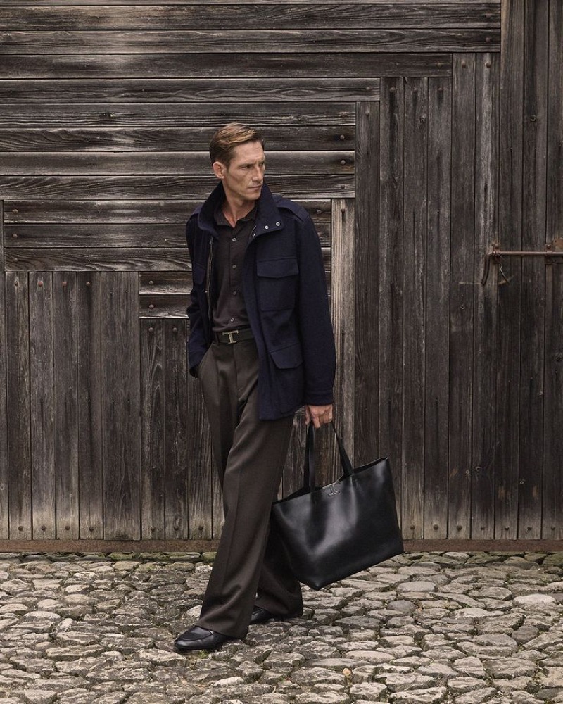 Model Roch Barbot appears in Tod’s fall-winter 2024 campaign.