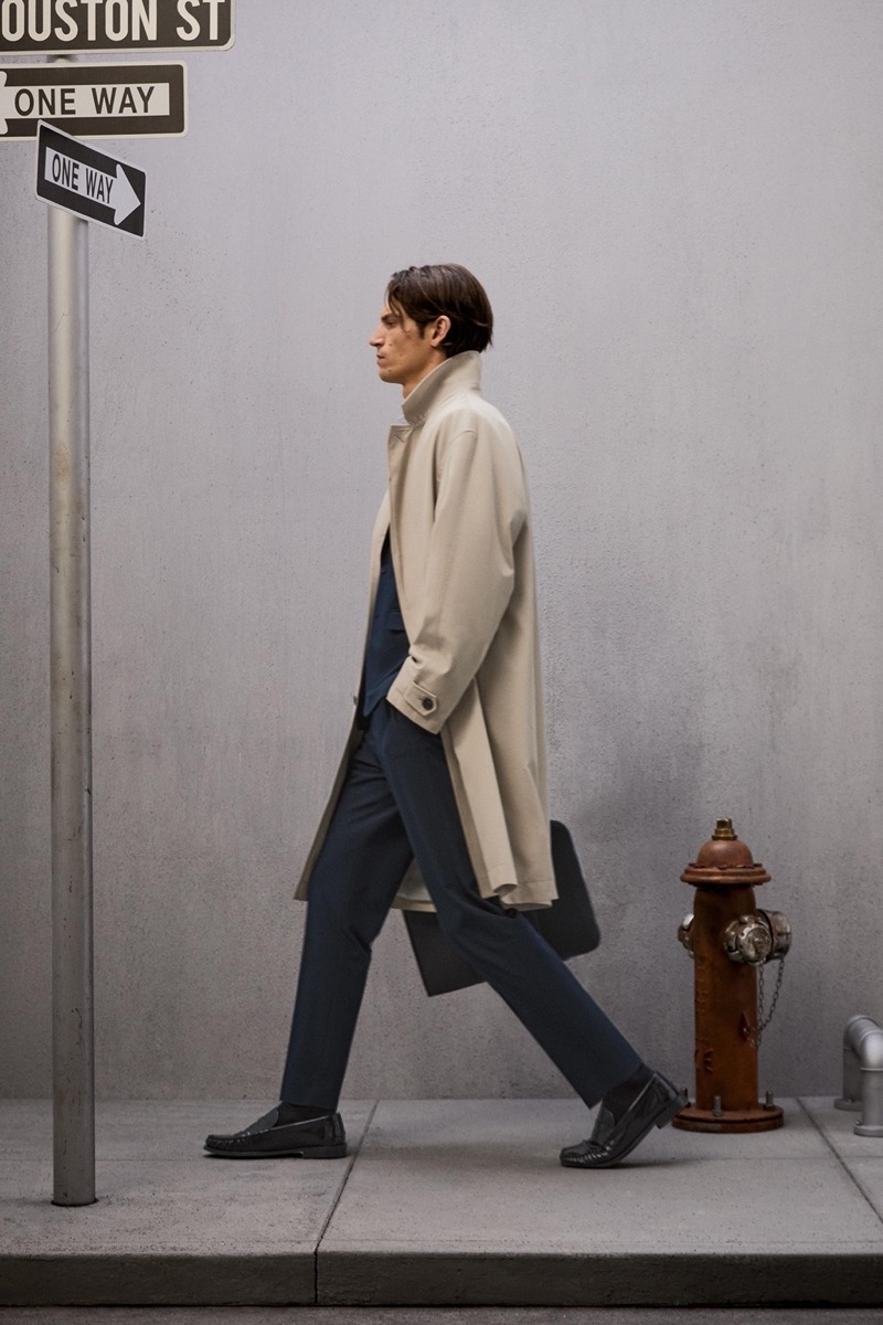 Zara enlists Justin Eric Martin to model its “Back to Work” selection.