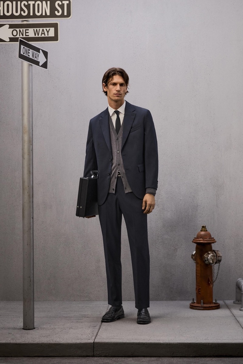 Zara unveils an edit of office-ready ensembles modeled by Justin Eric Martin.