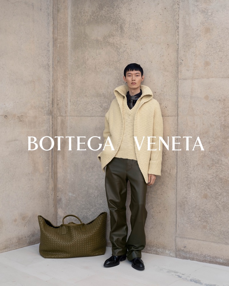 Hoyong Kim stars in the Bottega Veneta winter 2024 campaign.