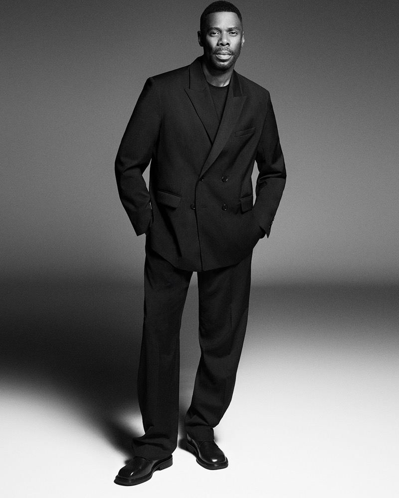 Colman Domingo wears a double-breasted suit for COS’ fall-winter 2024 advertisement. 