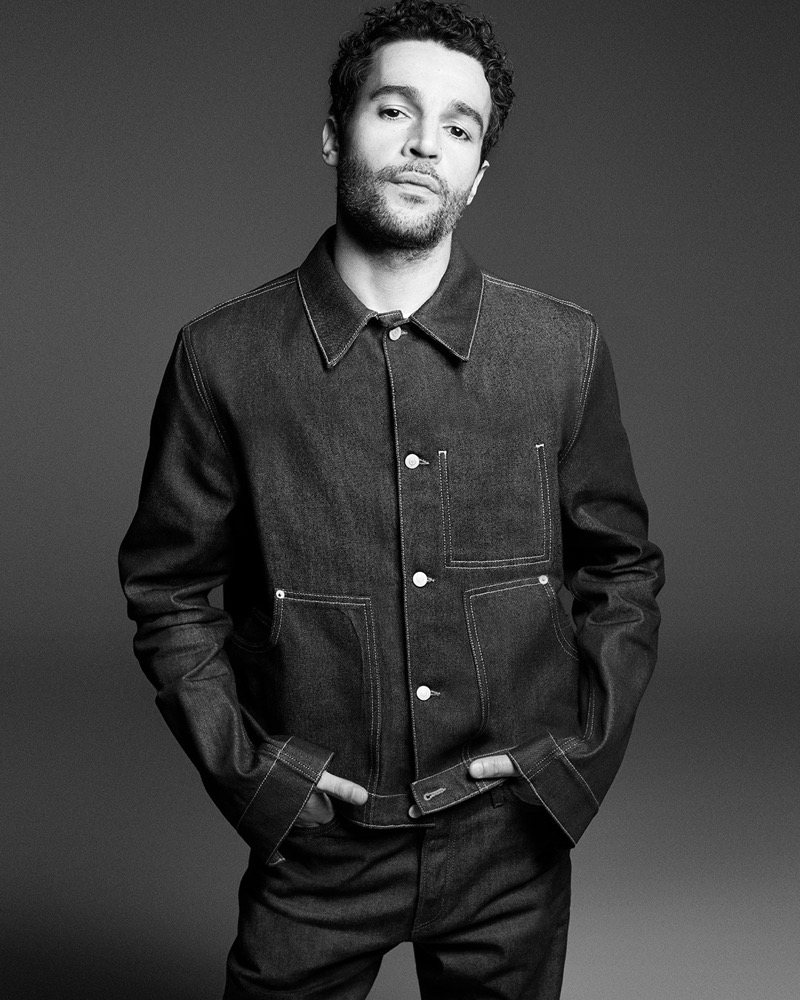 Christopher Abbott sports a denim jacket for COS’ fall-winter 2024 campaign.