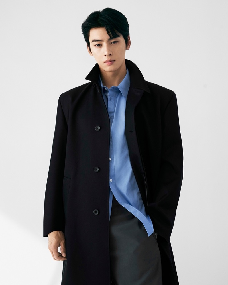 Dressed to impress, Cha Eun-woo stars in Calvin Klein’s fall 2024 advertisement. 